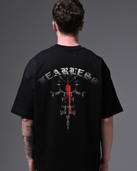 Black Oversized Anime T-Shirt